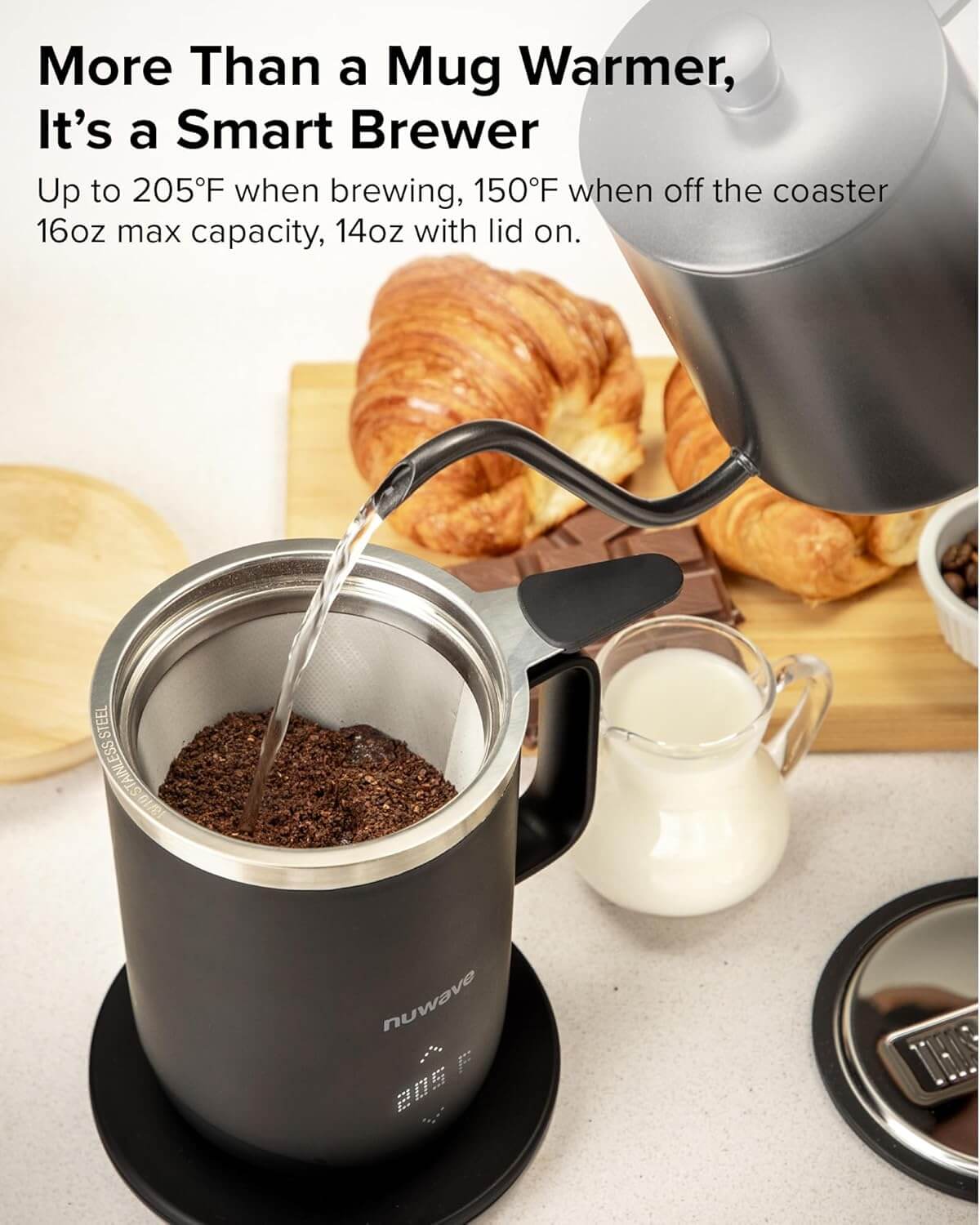 Nuwave Self Heating Coffee Mug with Charging Base