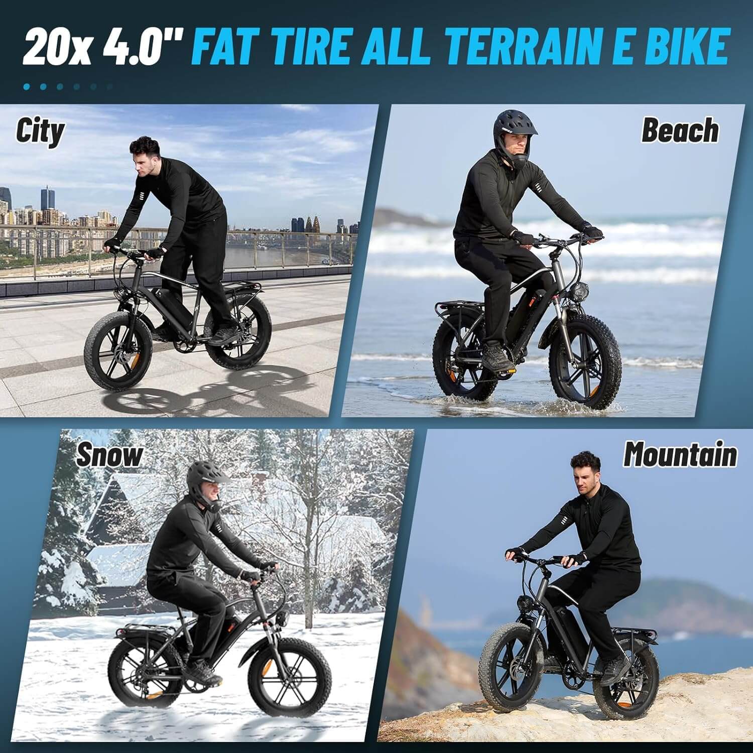 OUXI RX7 1000W 48V 20" Fat Tire Electric Bike