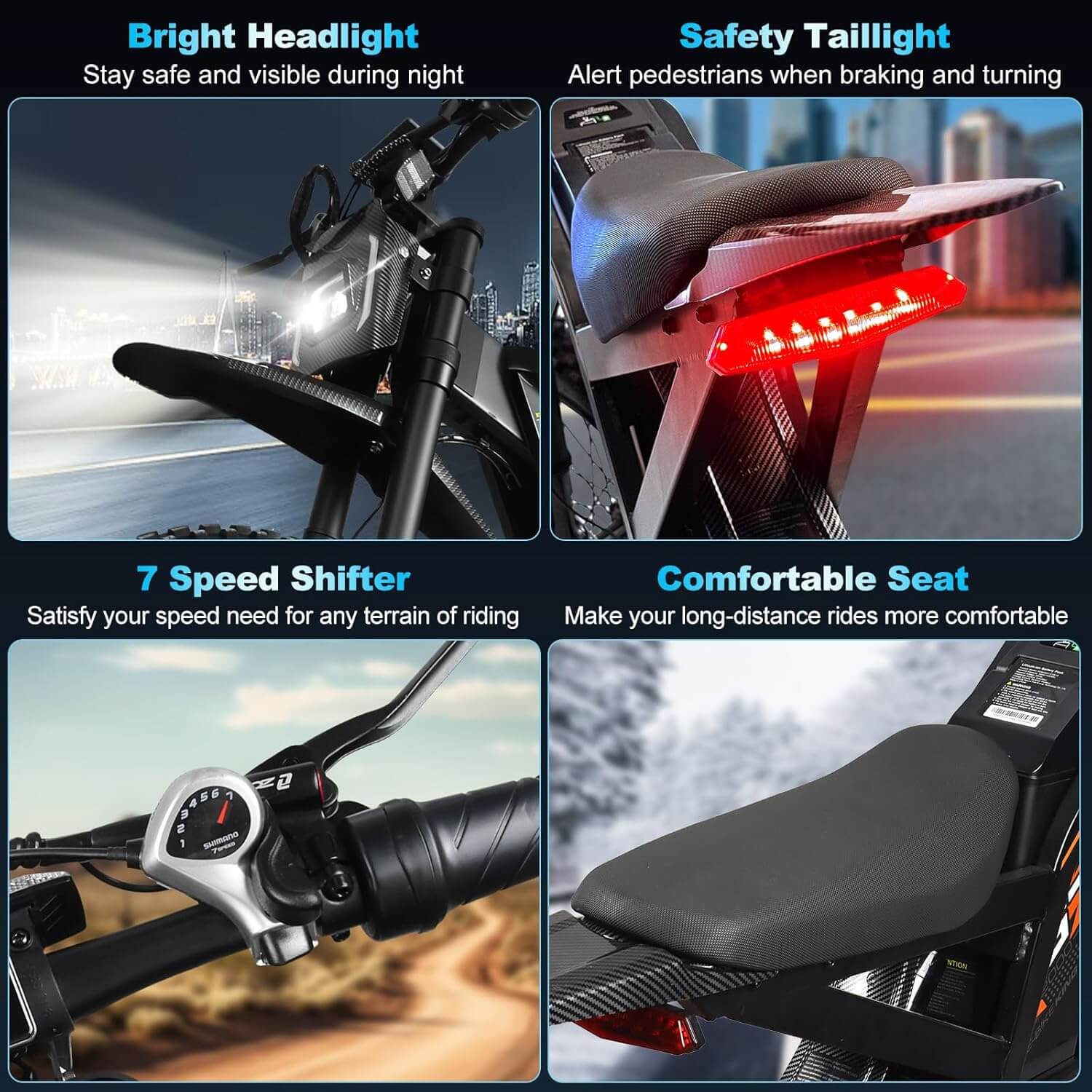 OUXI T2000 Electric Dirt Bike, Dual Fork Suspension, Hydraulic Brakes