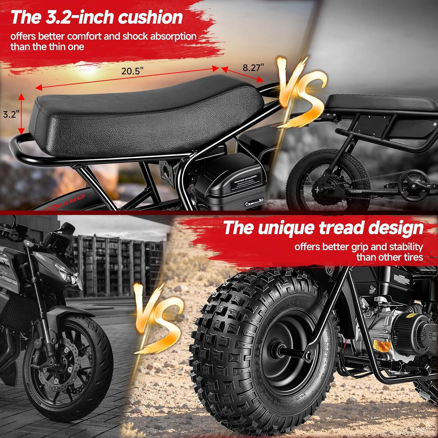 Oryxearth BRM200 196cc 4-Stroke Gas Dirt Mini Pit Bike