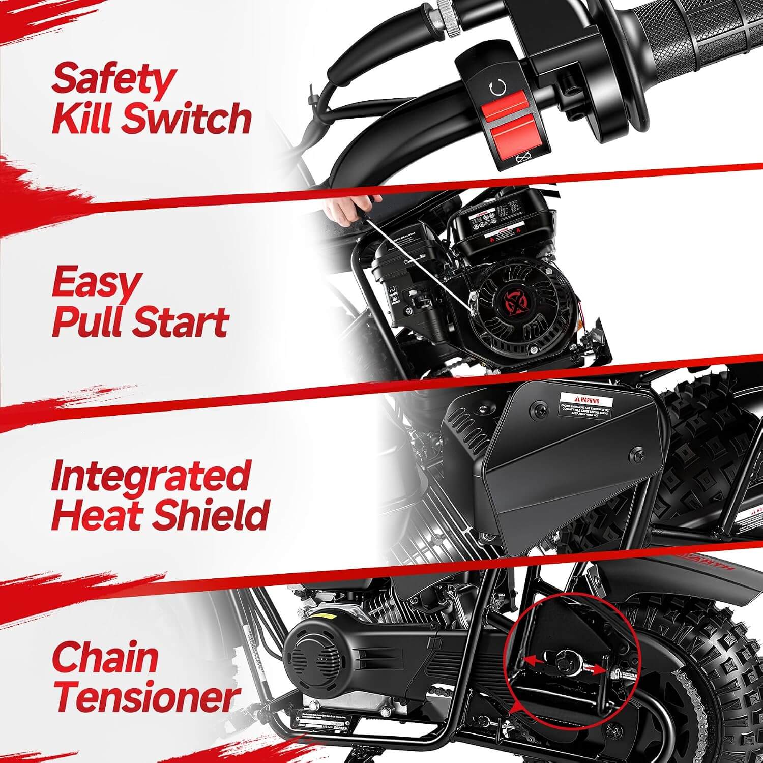 Oryxearth BRM200 196cc 4-Stroke Gas Dirt Mini Pit Bike