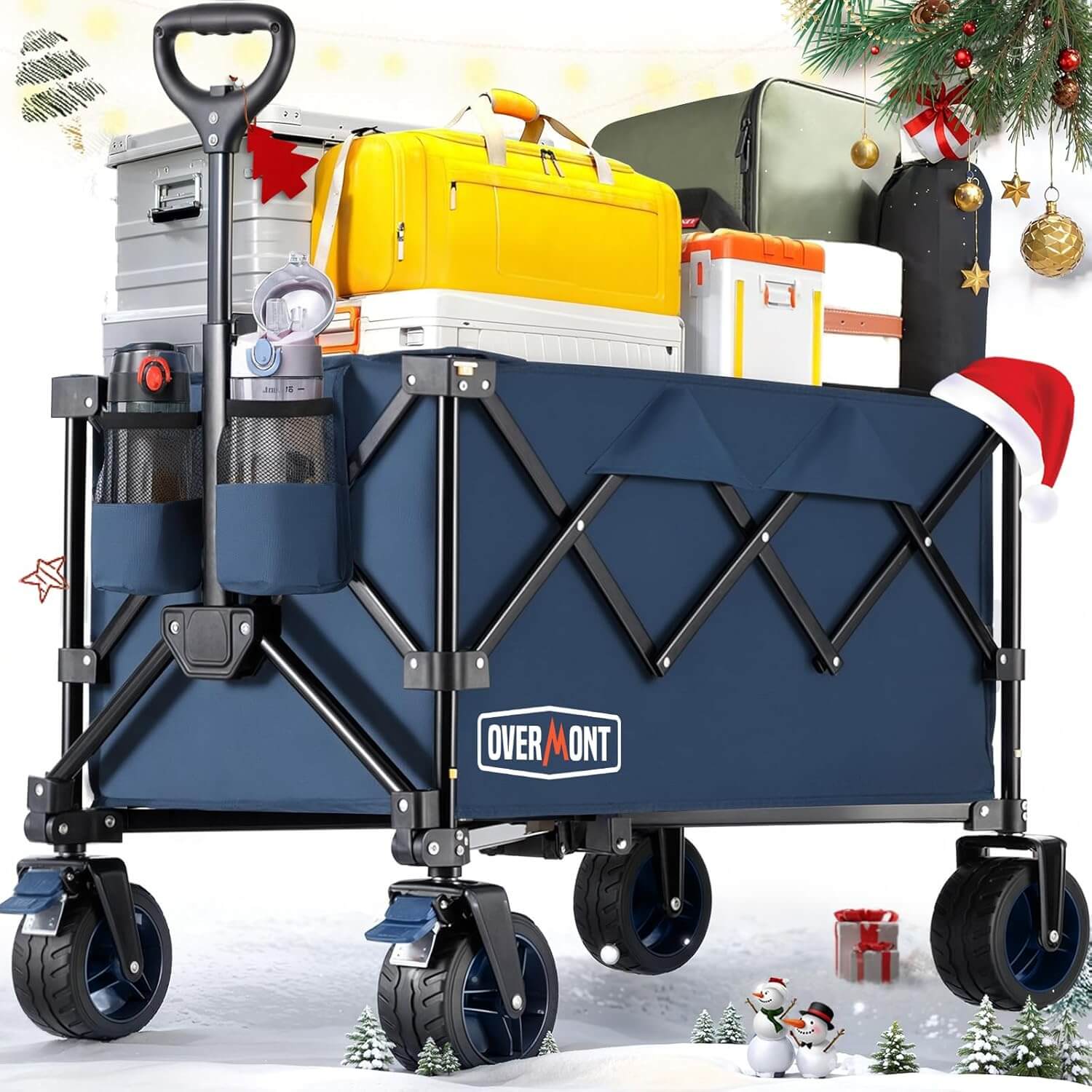 Overmont Collapsible Portable Foldable Wagon