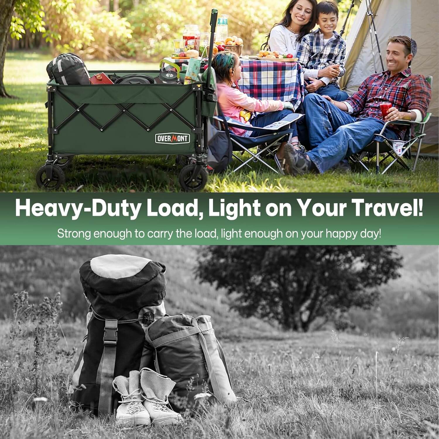 Overmont Collapsible Portable Foldable Wagon