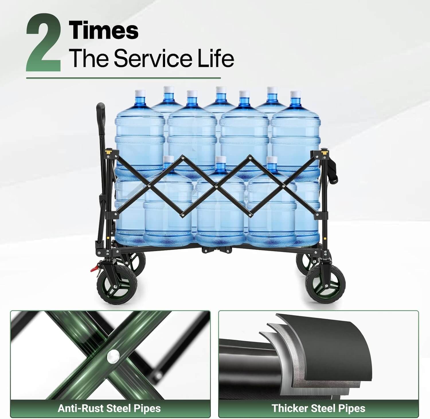 Overmont Collapsible Portable Foldable Wagon