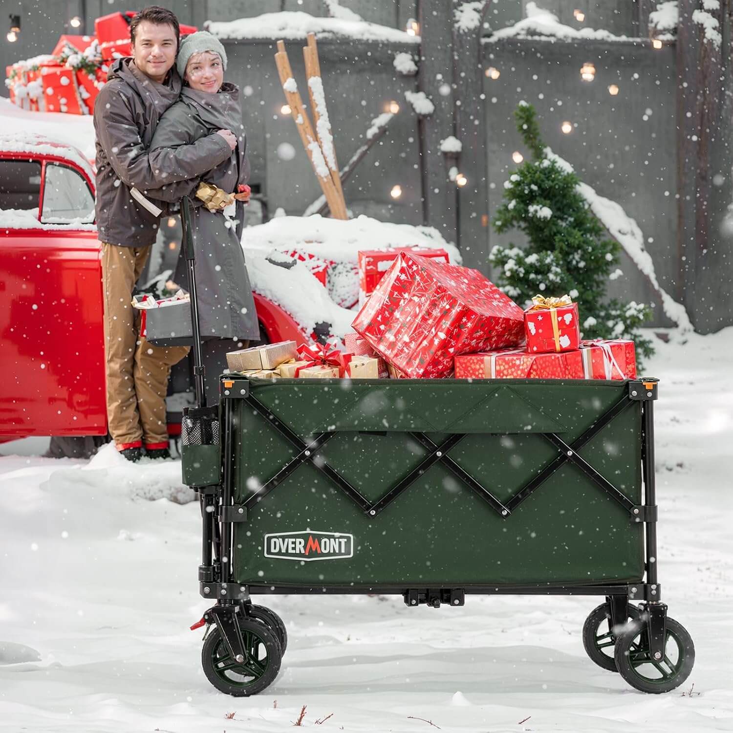 Overmont Collapsible Portable Foldable Wagon