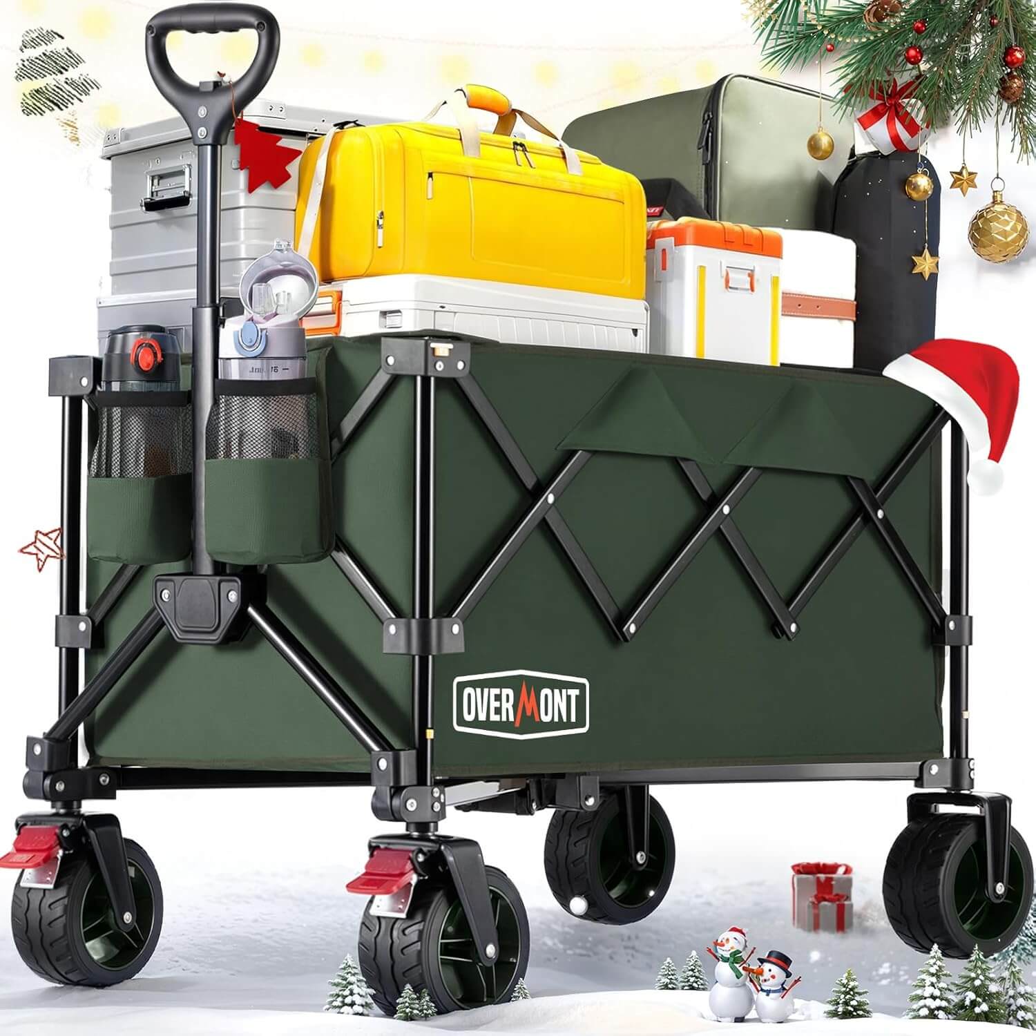 Overmont Collapsible Portable Foldable Wagon