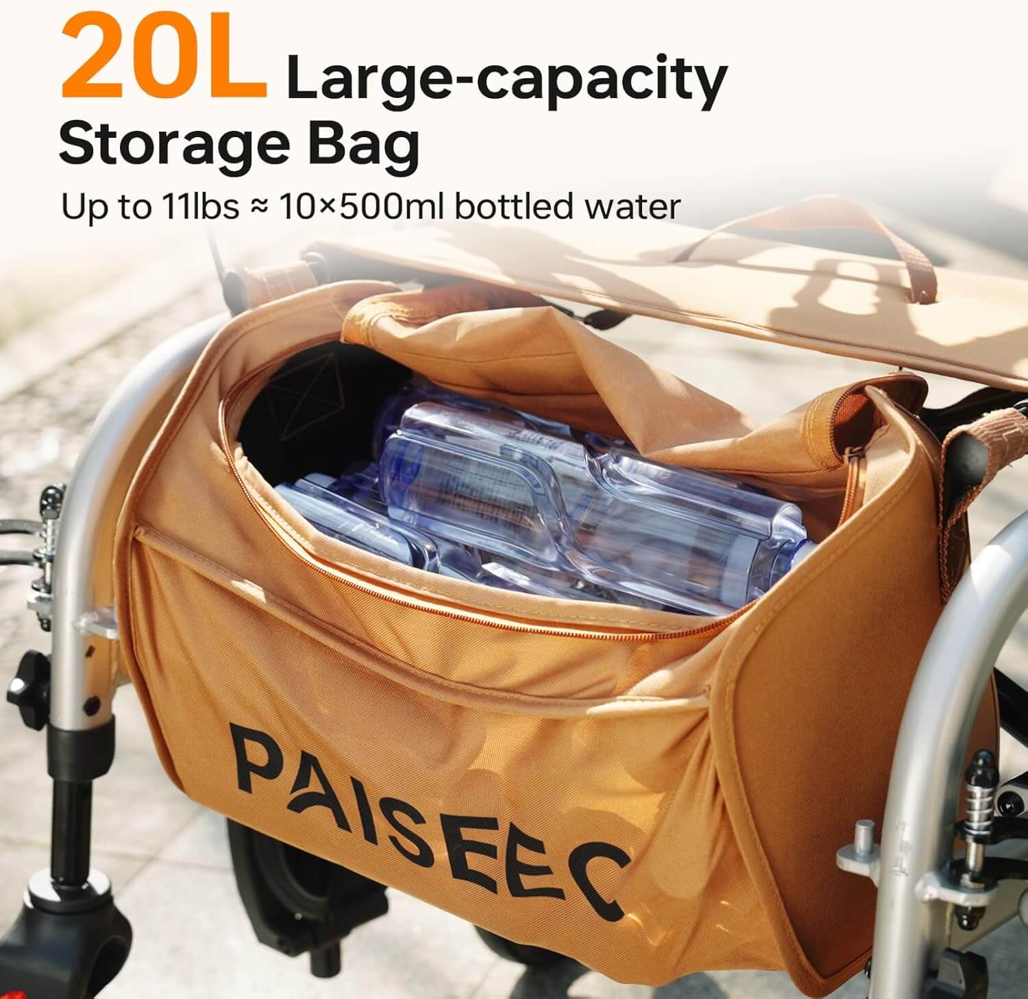 PAISEEC Foldable Rollator Walker