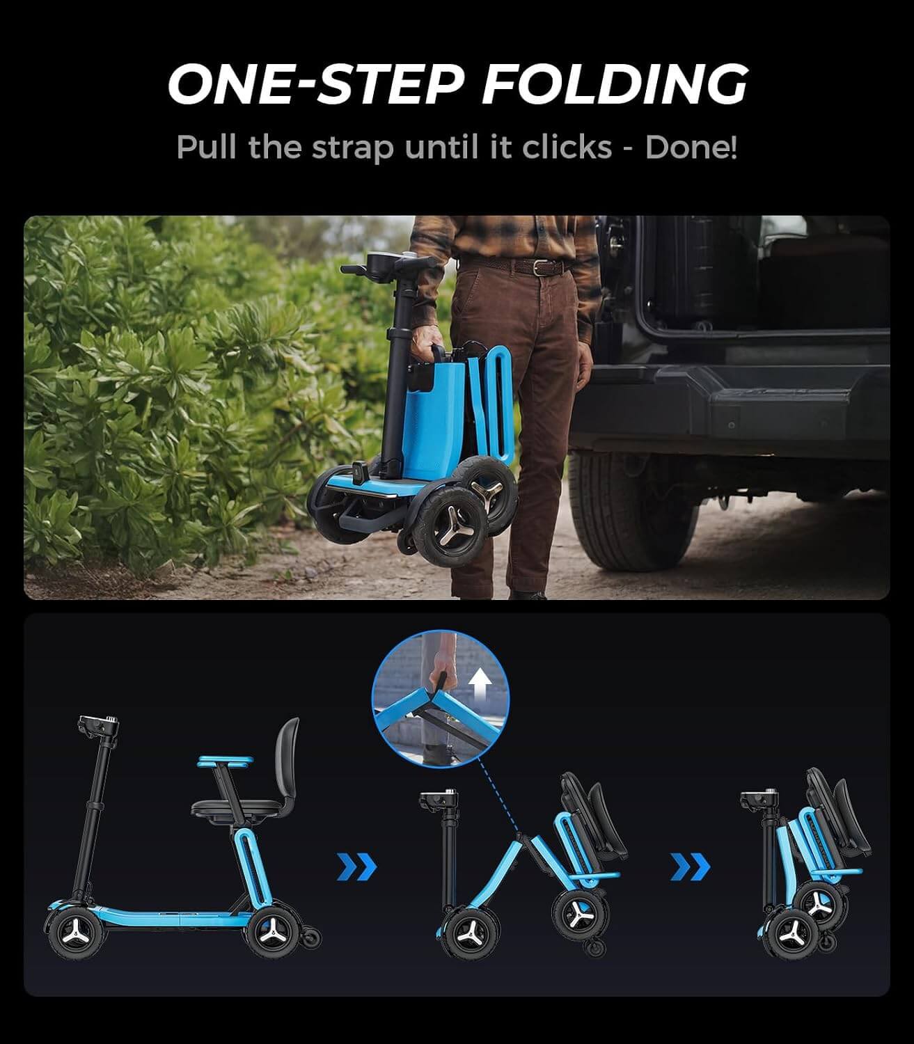 PAISEEC L5 Airline Approved Lightweight Folding Electric Mobility Scooter