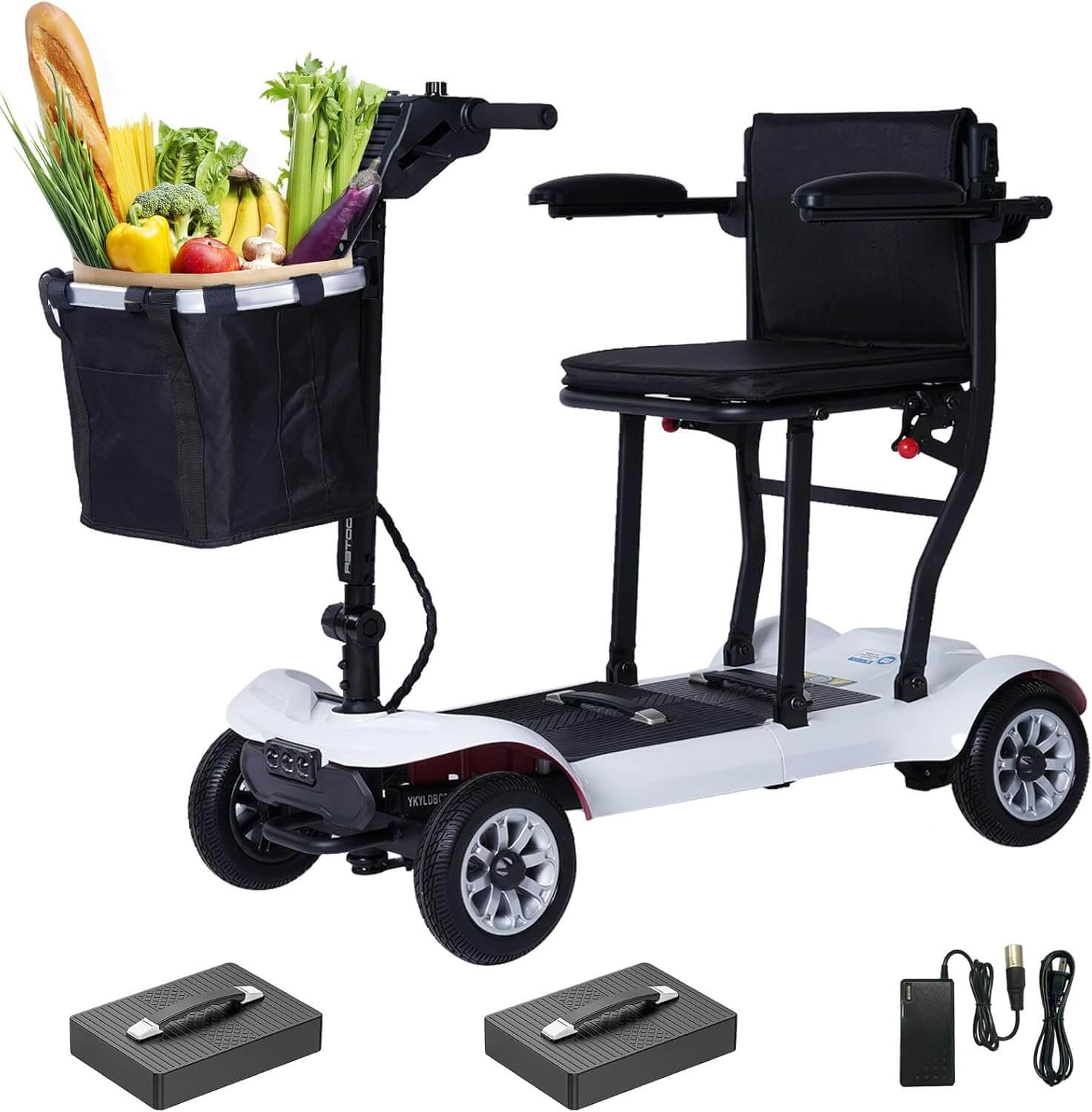 PAISEEC D3 Lightweight Foldable Electric Mobility Scooter, Airline Approved