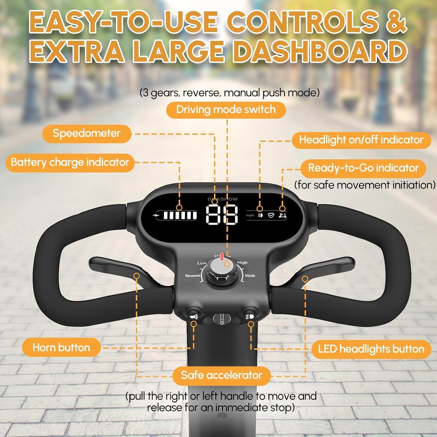 PAISEEC S1 Lightweight Electric Mobility Scooter, Swivel Seat