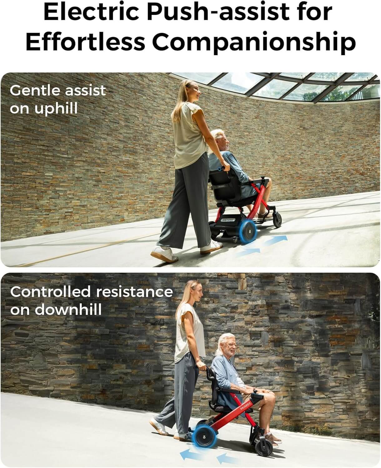 PAISEEC W-E3 Folding Electric Power Wheelchair, Airline Approved