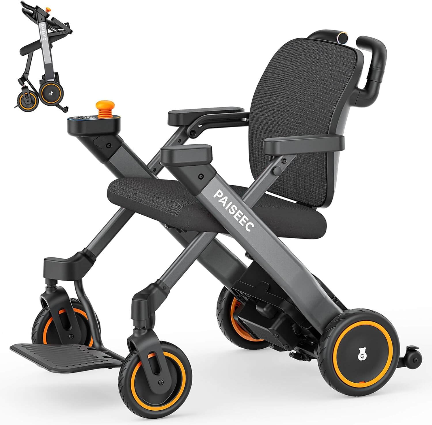 PAISEEC W-E3 Folding Electric Power Wheelchair, Airline Approved