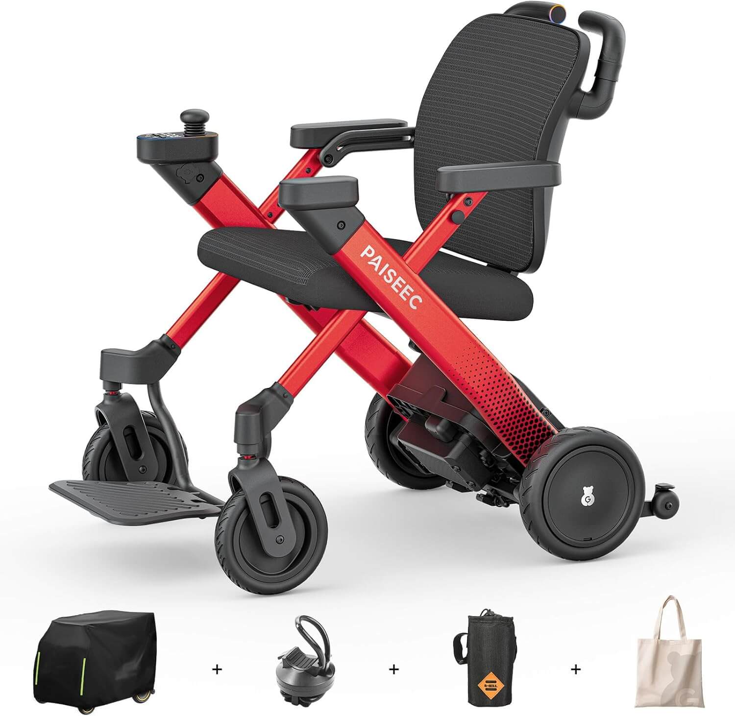 PAISEEC W-E3 Folding Electric Power Wheelchair, Airline Approved
