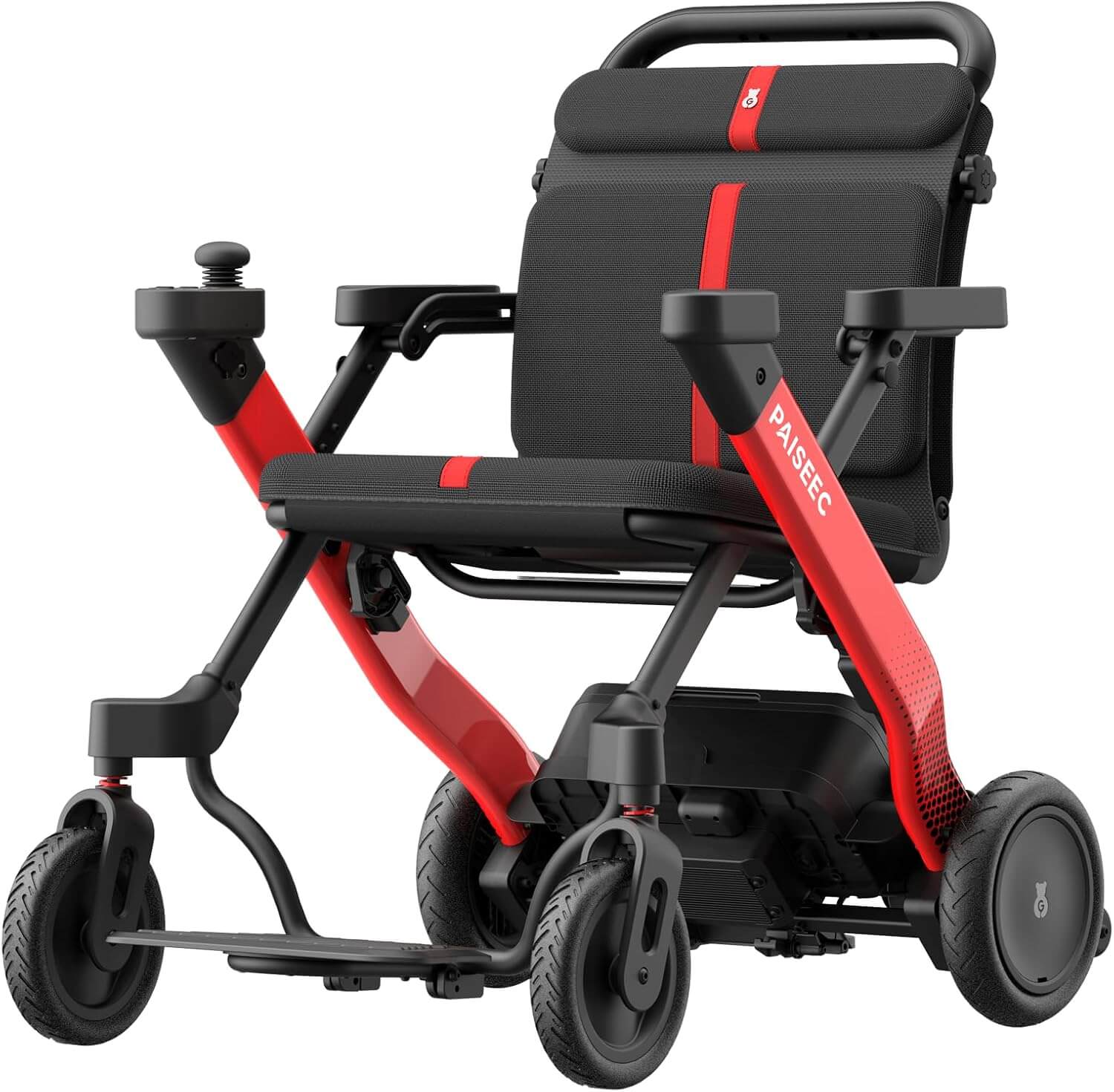 PAISEEC W1 Folding Electric Power Wheelchair Rollator Walker Combo