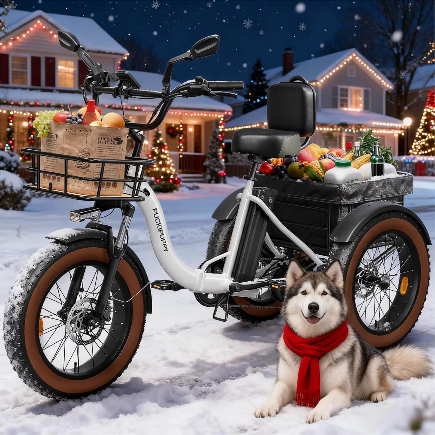 PUCKIPUPPY ALASKAN 48V 960W Folding Fat Tire Electric Trike