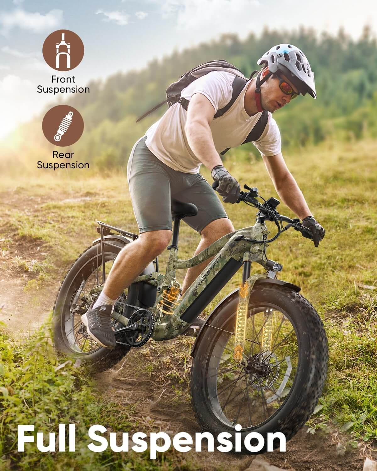 PUCKIPUPPY BOXER 960W 48V 26" 7 Speed Fat Tire Electric Bike