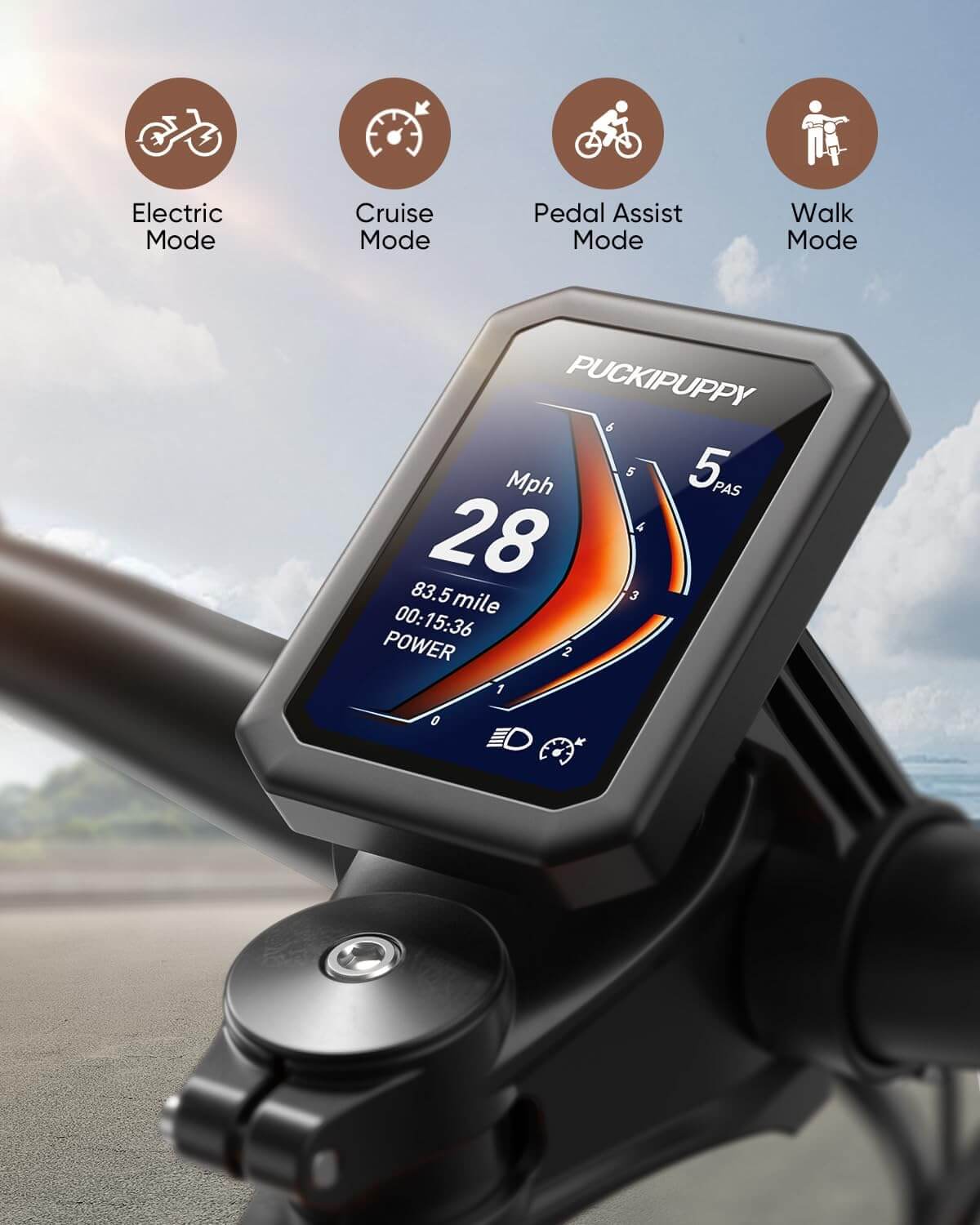 PUCKIPUPPY BOXER 960W 48V 26" 7 Speed Fat Tire Electric Bike