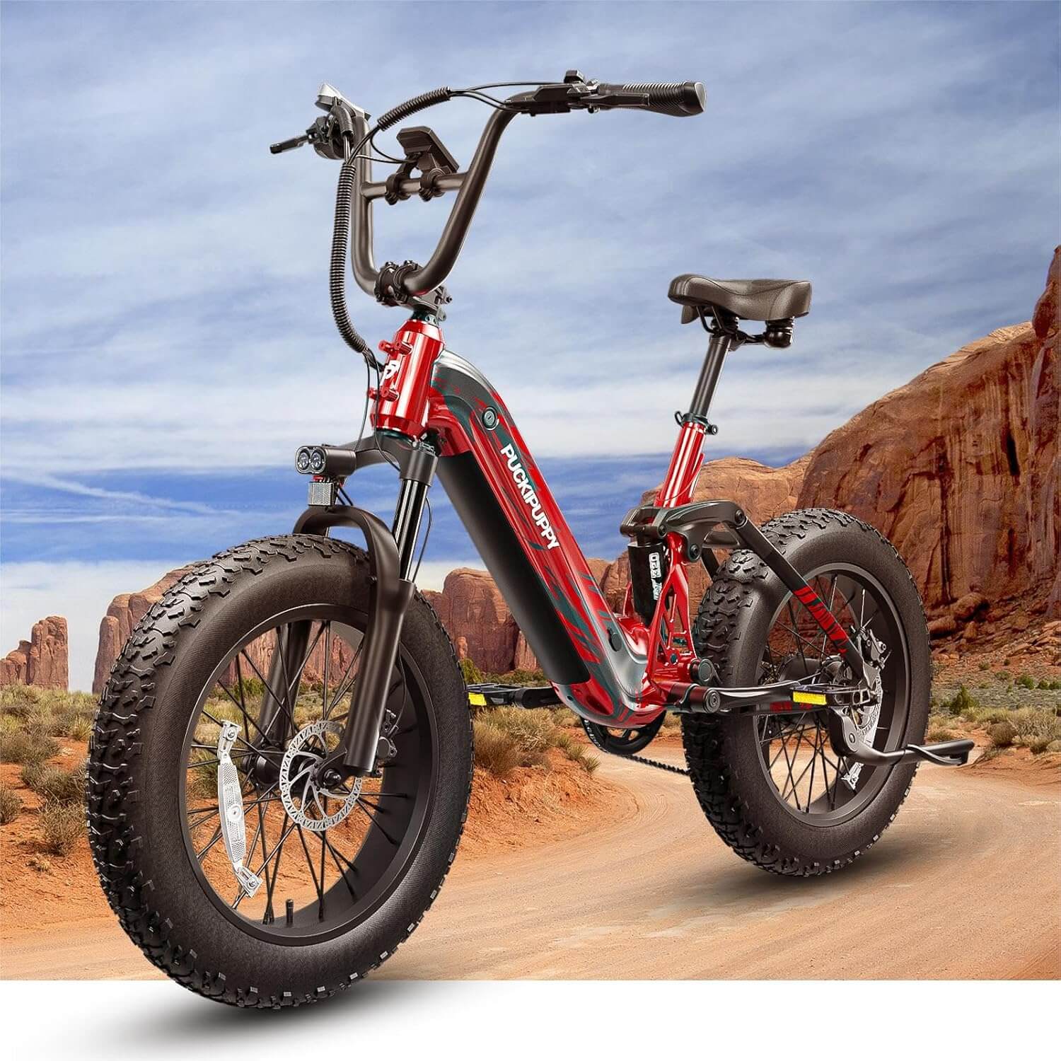 PUCKIPUPPY CORGI 960W 48V 20" 7 Speed Fat Tire Electric Mountain Bike