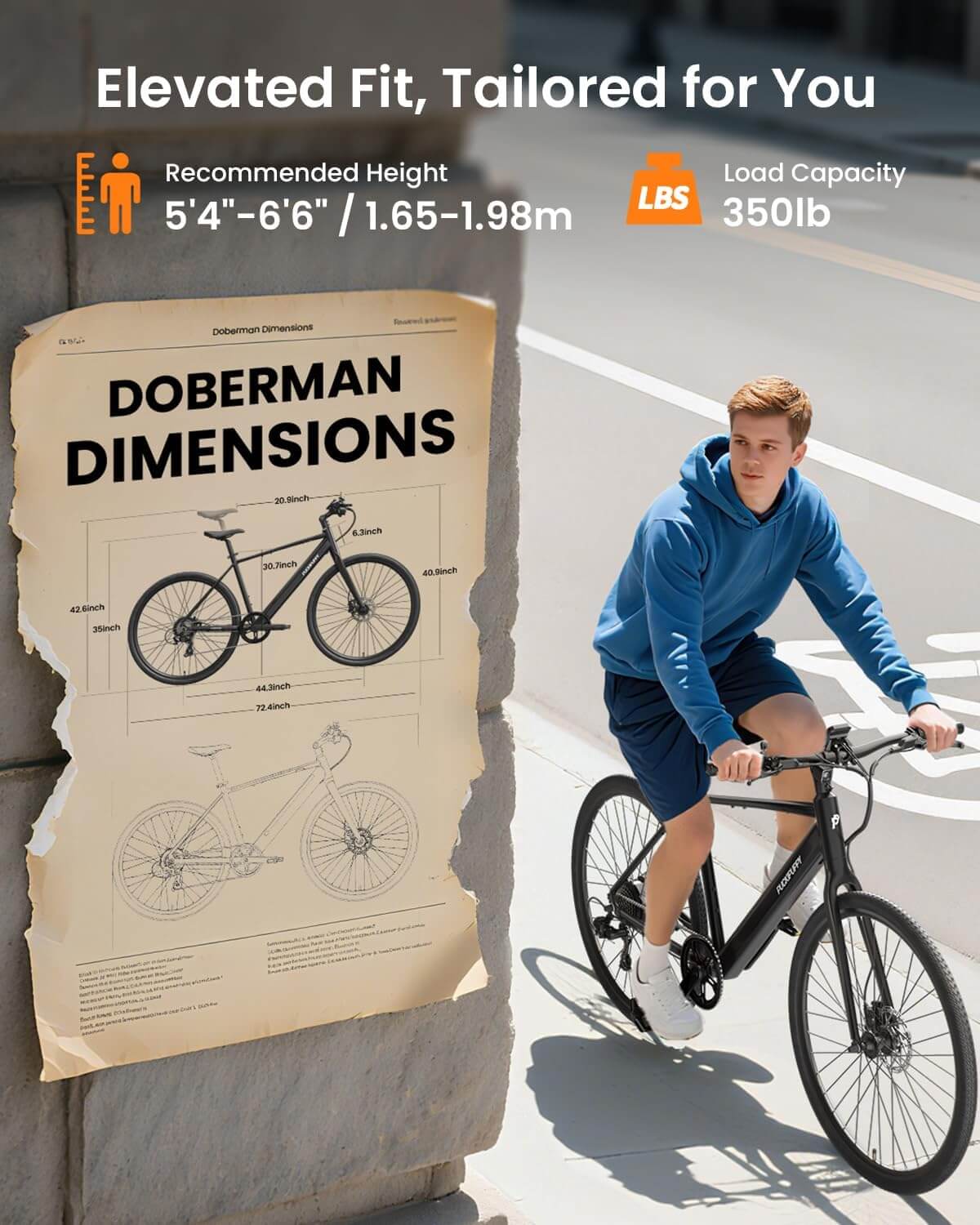 PUCKIPUPPY DOBERMAN 600W 28" 7 Speed Electric Bike