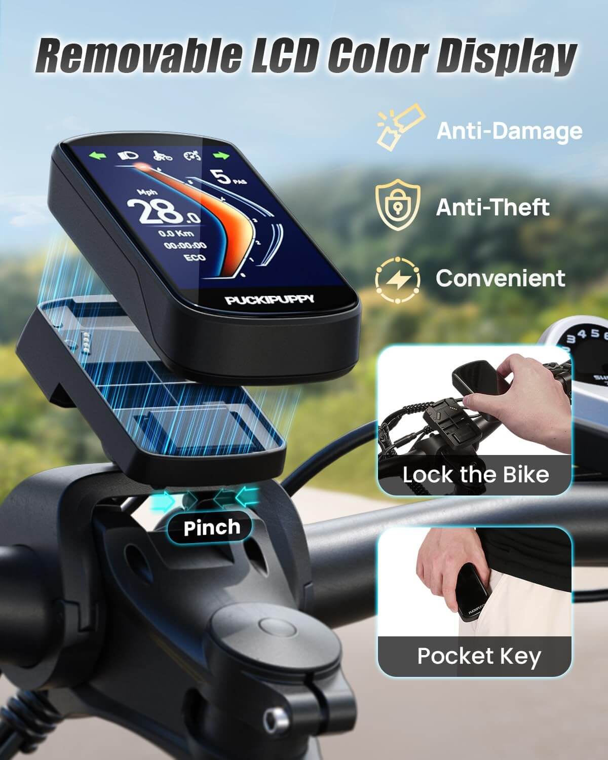 PUCKIPUPPY GOLDEN RETRIEVER PRO 1600W 48V Dual Motor Fat Tire Electric Bike