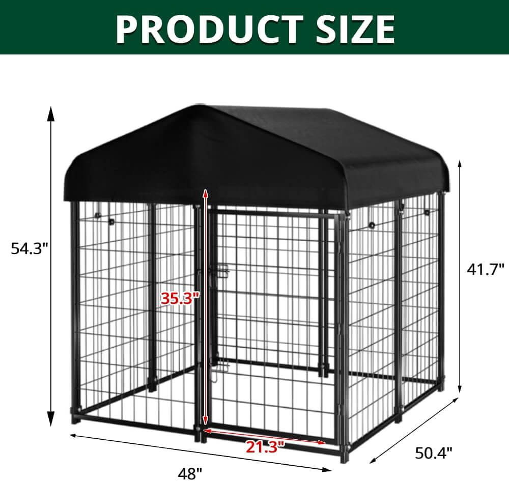 PawGiant Outdoor Dog Kennel with Roof