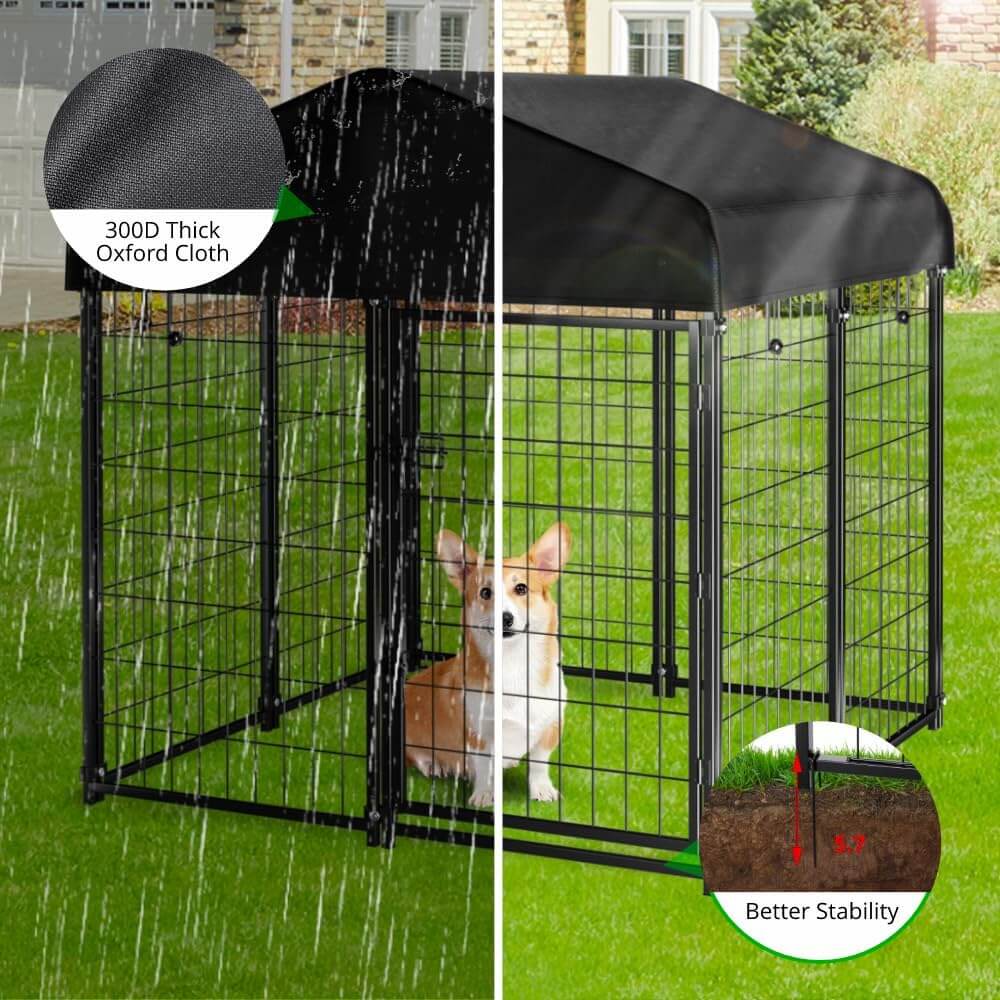 PawGiant Outdoor Dog Kennel with Roof