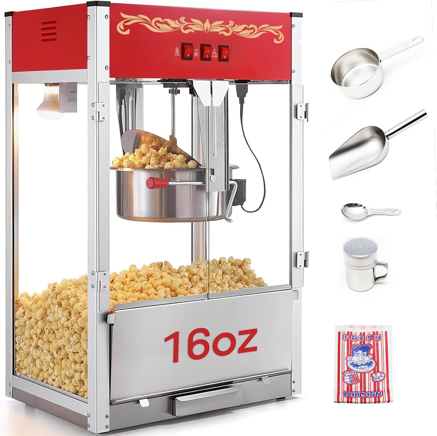 Popbria Movie Theater Style Popcorn Machine