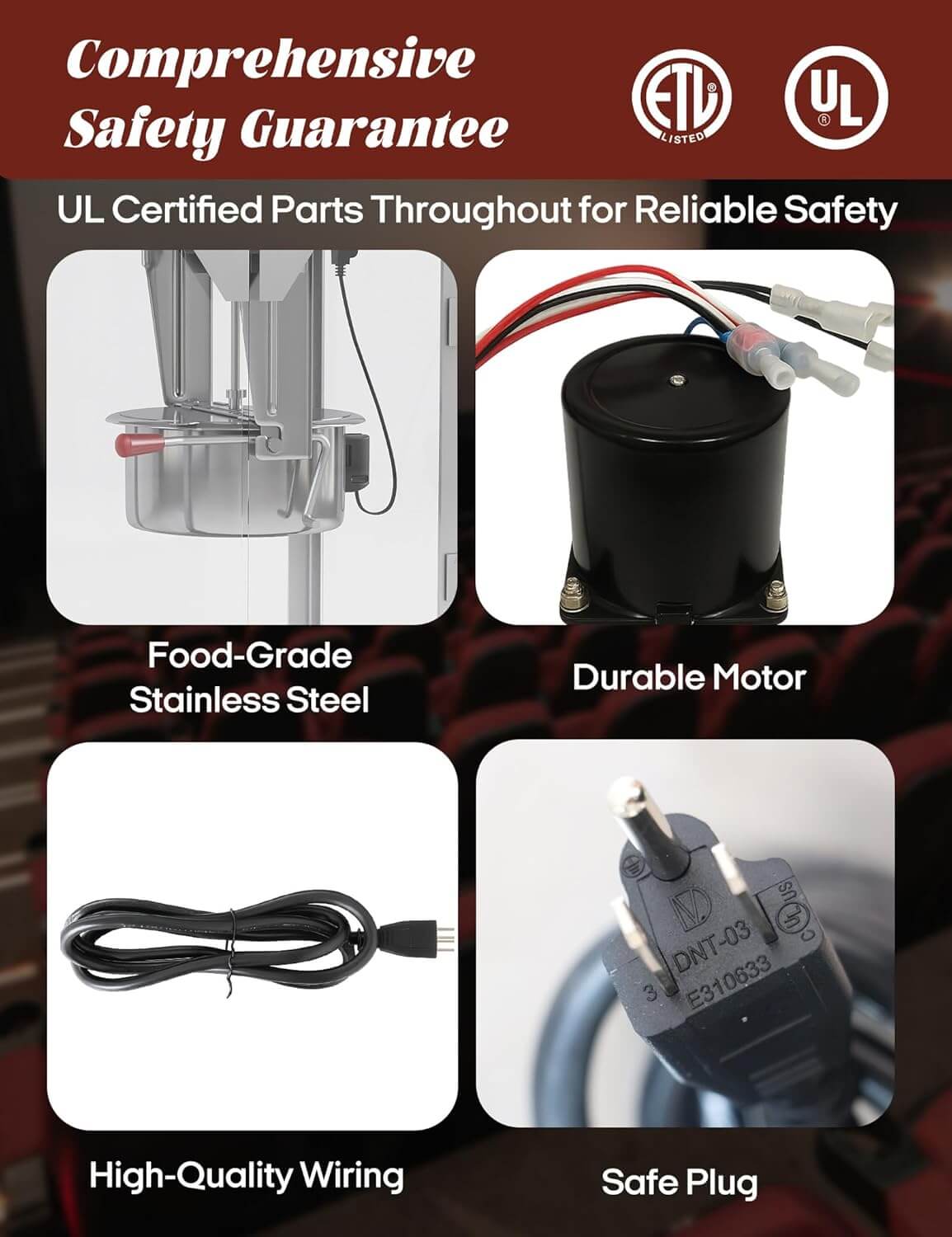 Popbria Movie Theater Style Popcorn Machine