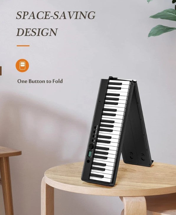 Portable 88-Key Folding Digital Piano, Full-Size Semi-Weighted Keyboard, BX20