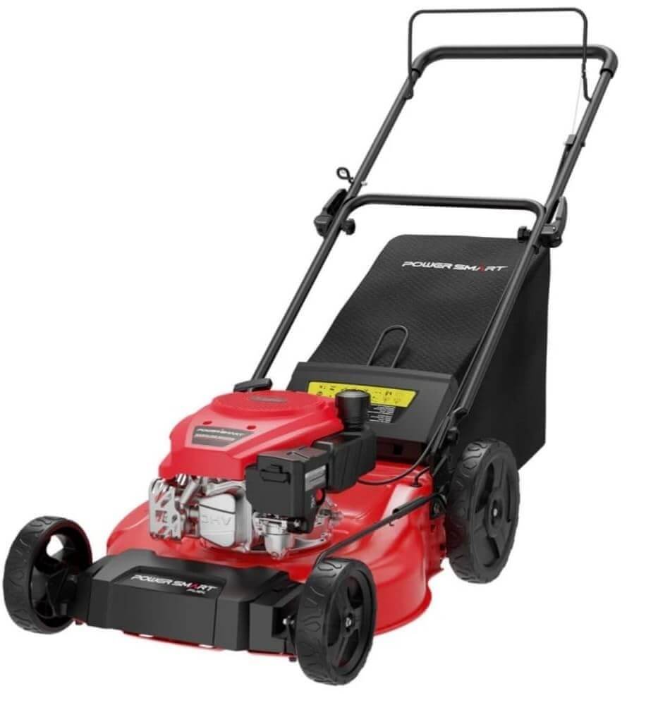 Powersmart 21" 144cc Gas Push Lawn Mower, High Wheels