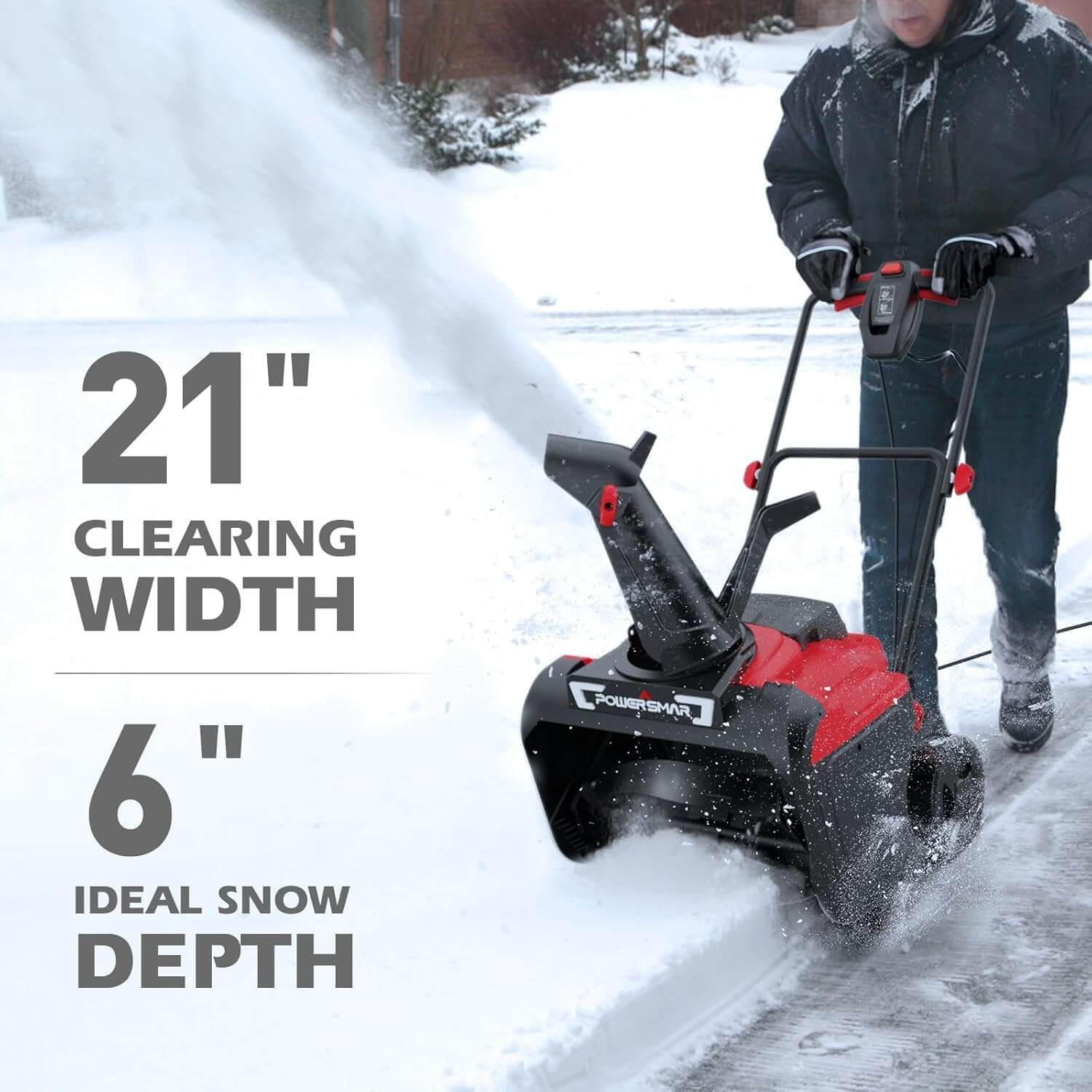 Powersmart 21" Corded Electric Snow Blower