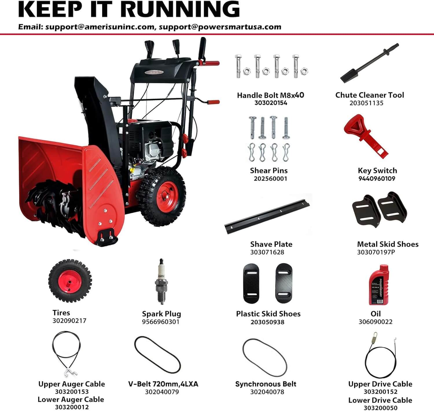 Powersmart 212cc 2-Stage Self-Propelled Gas Snow Blower