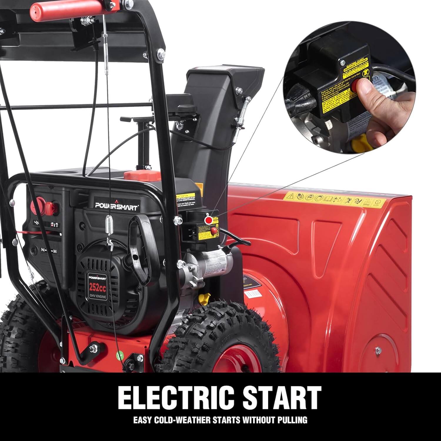 Powersmart 212cc 2-Stage Self-Propelled Gas Snow Blower