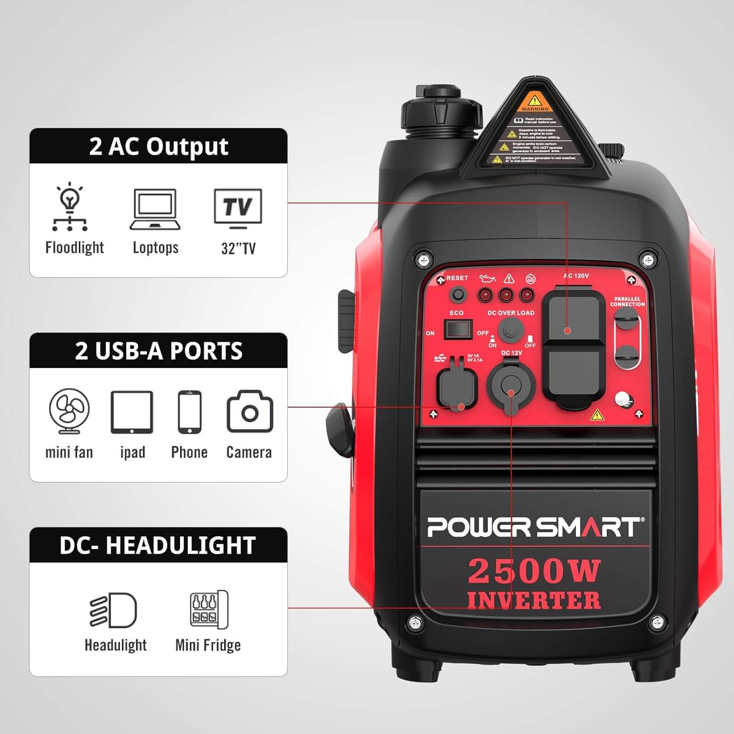 Powersmart 2500W Portable Inverter Generator