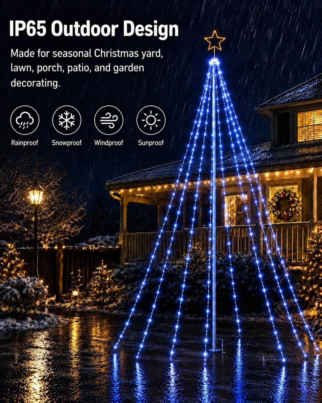 Probro Smart Outdoor Christmas Tree Lights