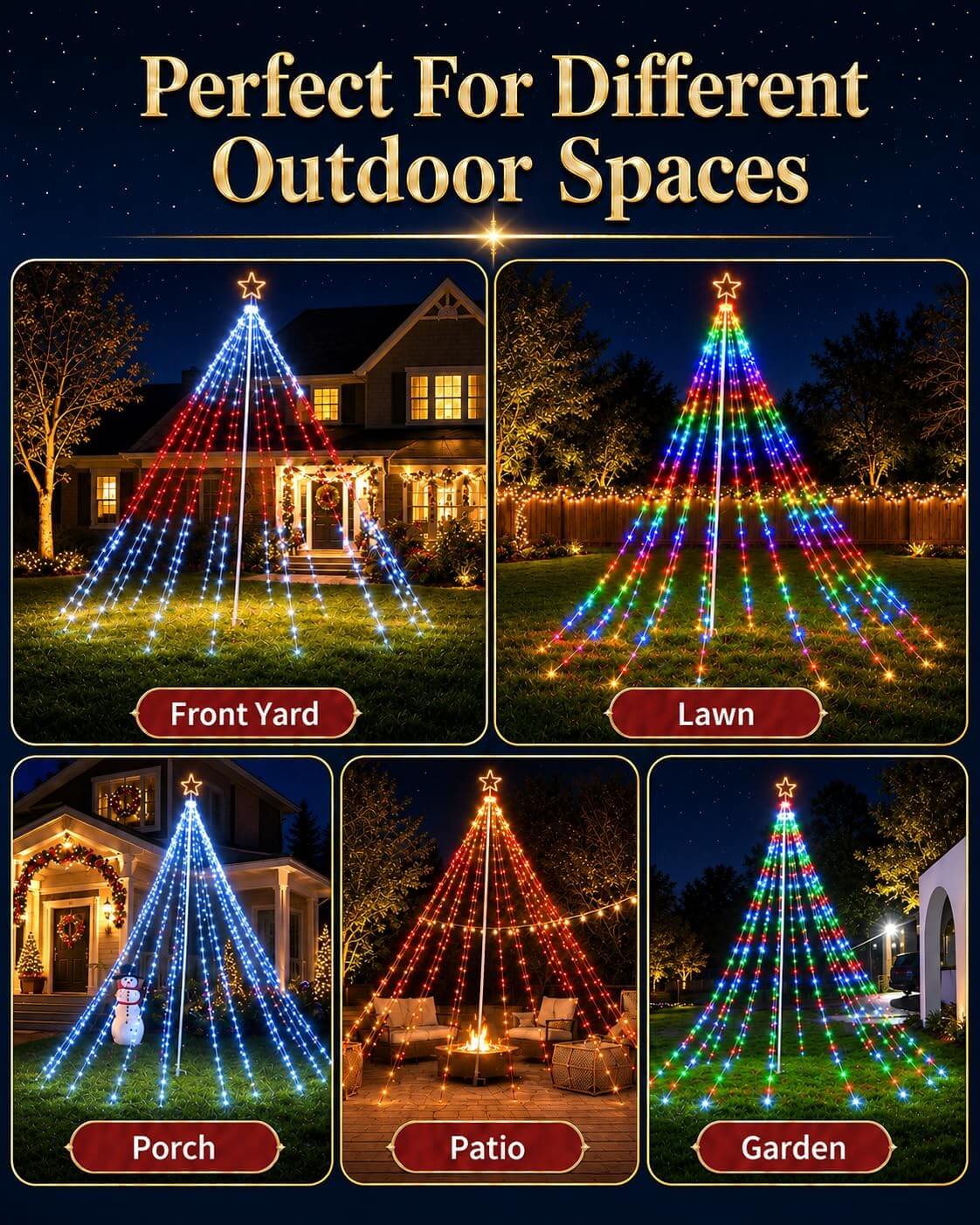 Probro Smart Outdoor Christmas Tree Lights