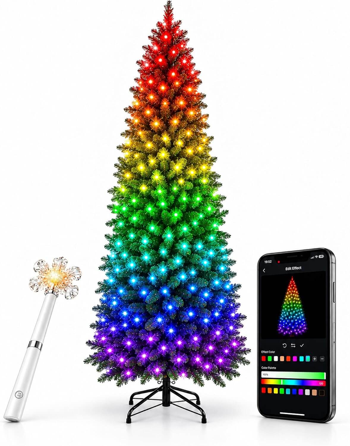 Probro Smart Pre-Lit Pencil Christmas Tree