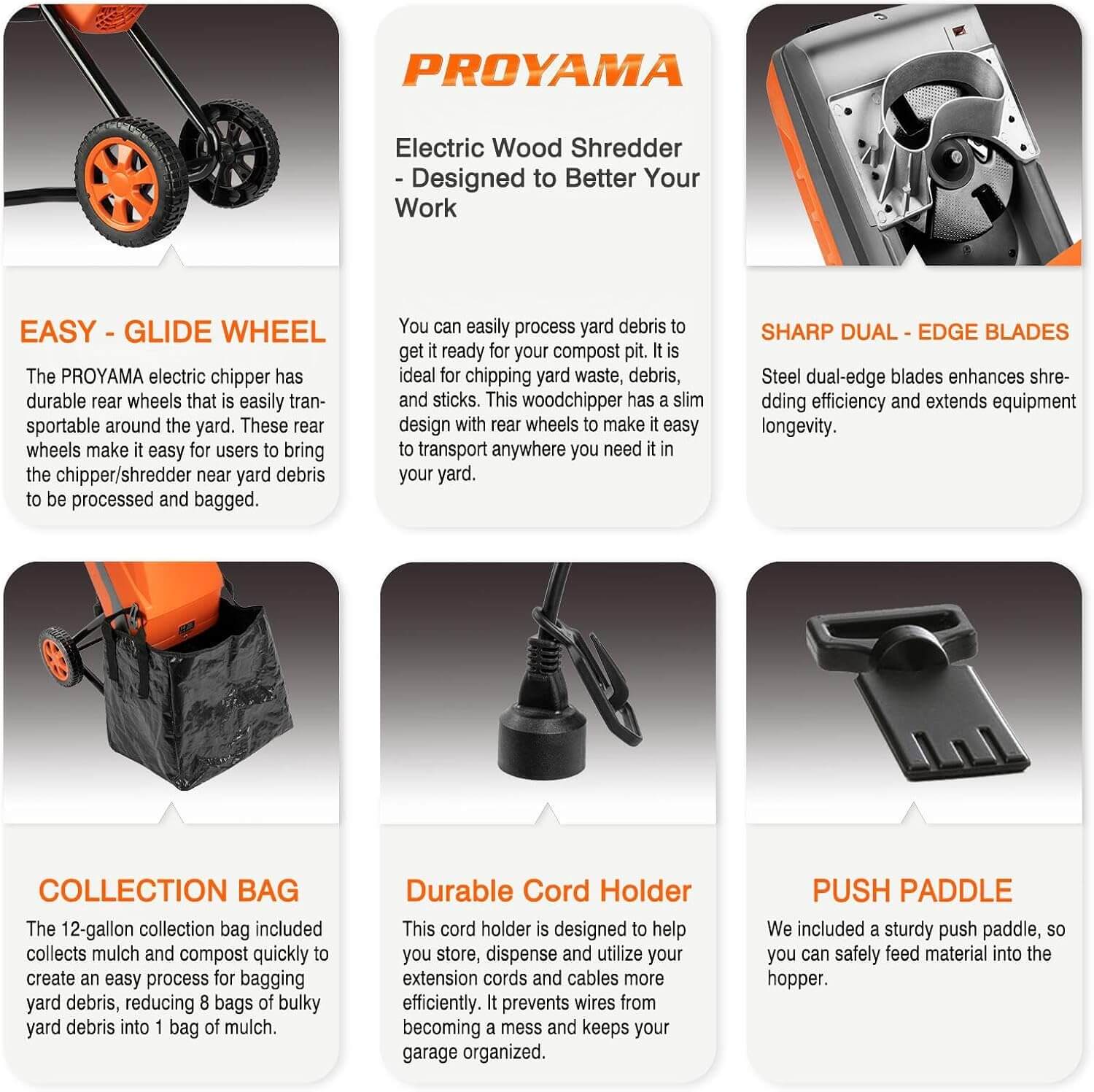 Proyama 15Ah Electric Wood Chipper