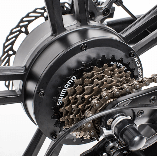 Qualisports BELUGA 500W 48V 20" 7 Speed Fat Tire Folding Electric Bike