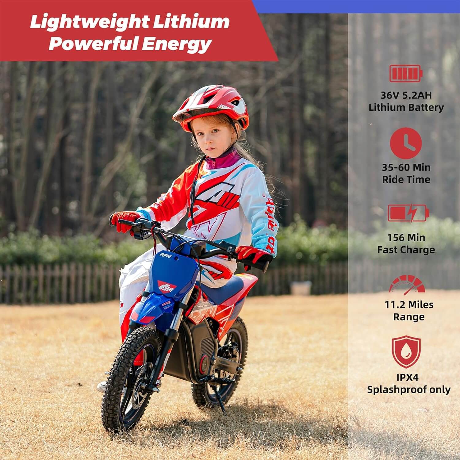 RFN E250 MAX 400W S12 PRO 36V Kids' Electric Dirt Bike