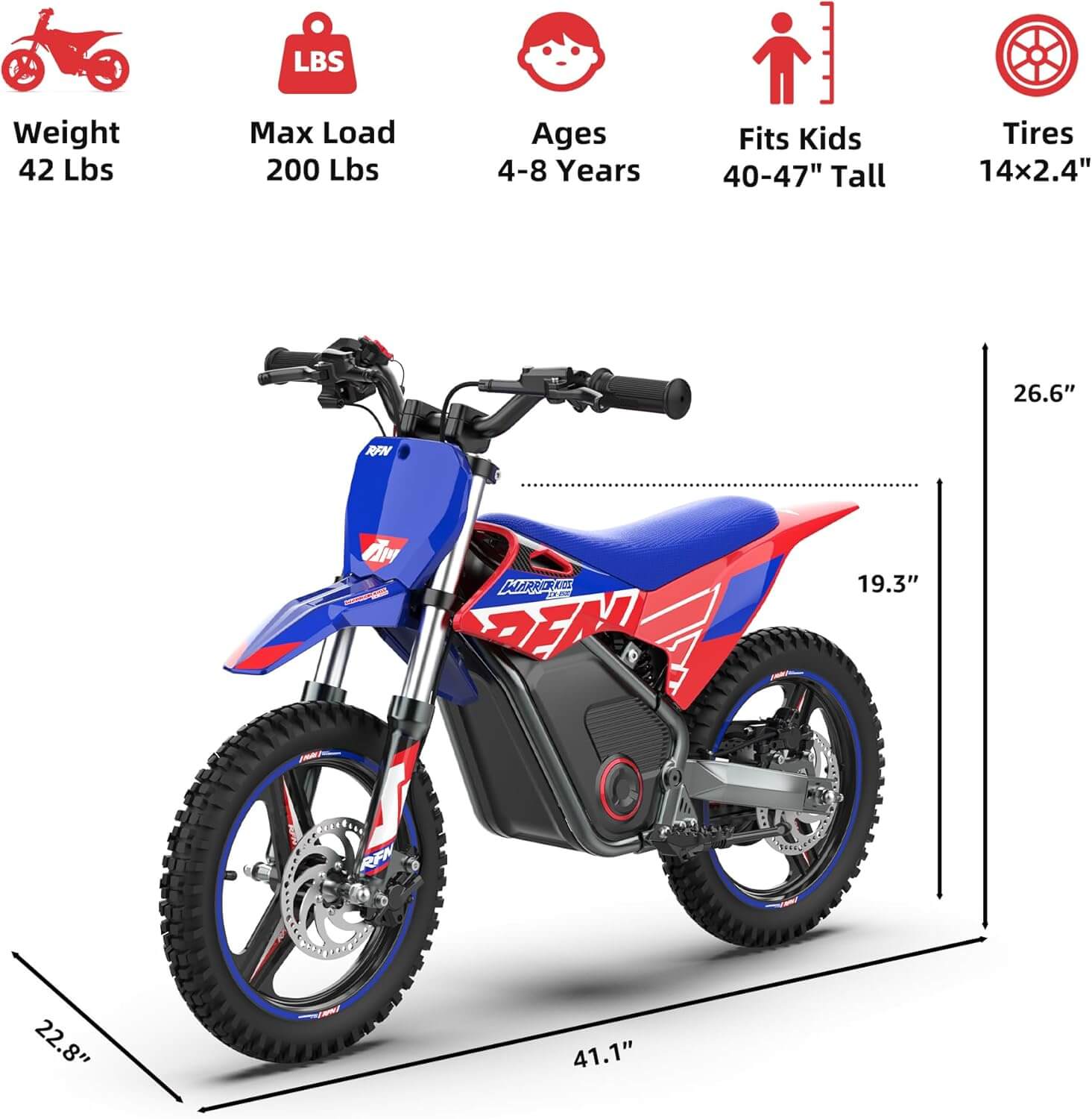 RFN E500 MAX 700W S14 ULTRA 36V Kids' Electric Dirt Bike
