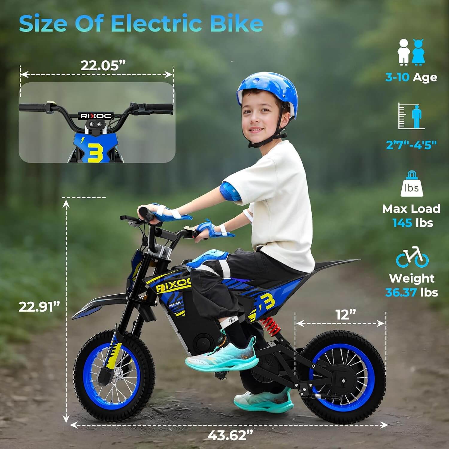 RIXOC DK-12 700W Kids' Electric Dirt Bike