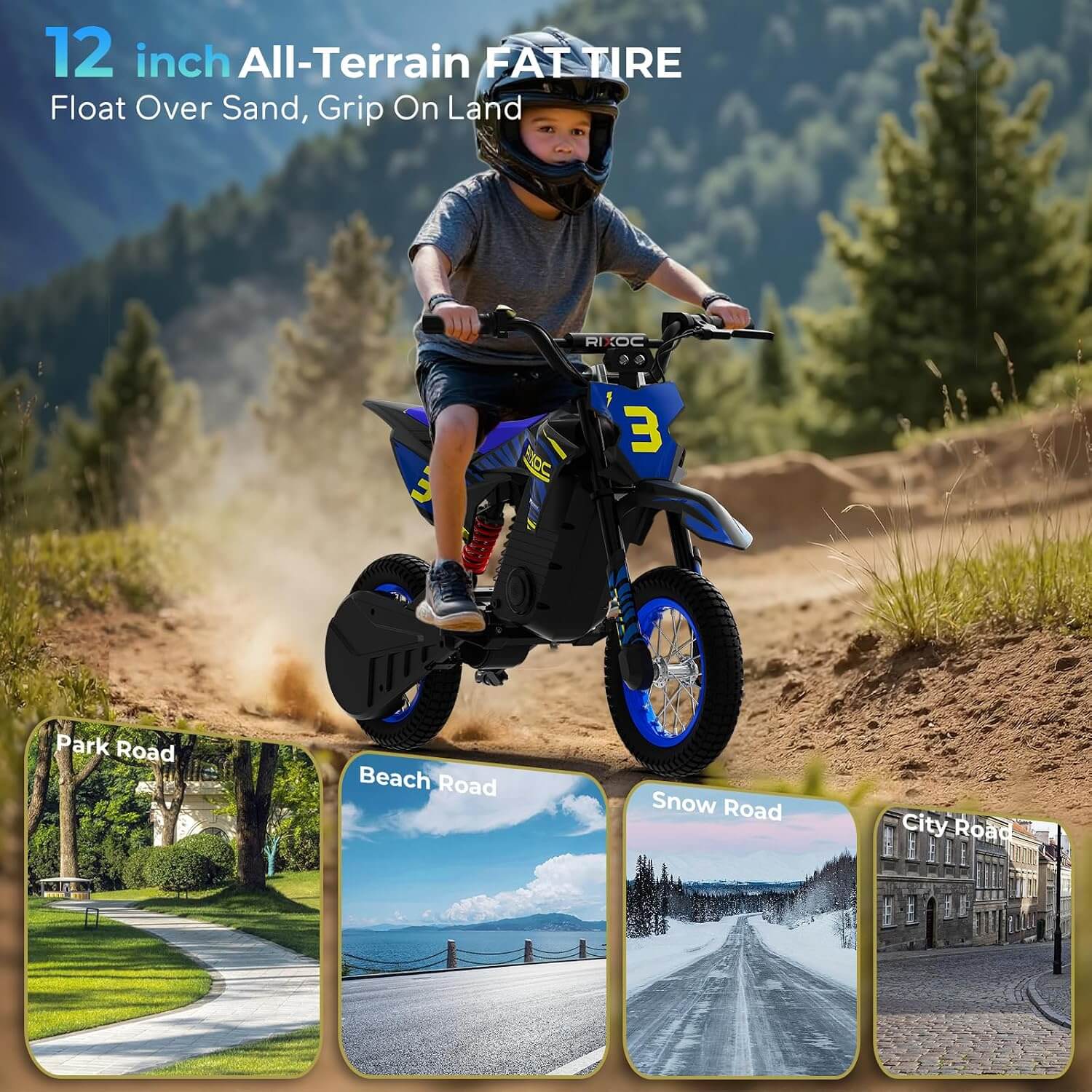 RIXOC DK-12 700W Kids' Electric Dirt Bike
