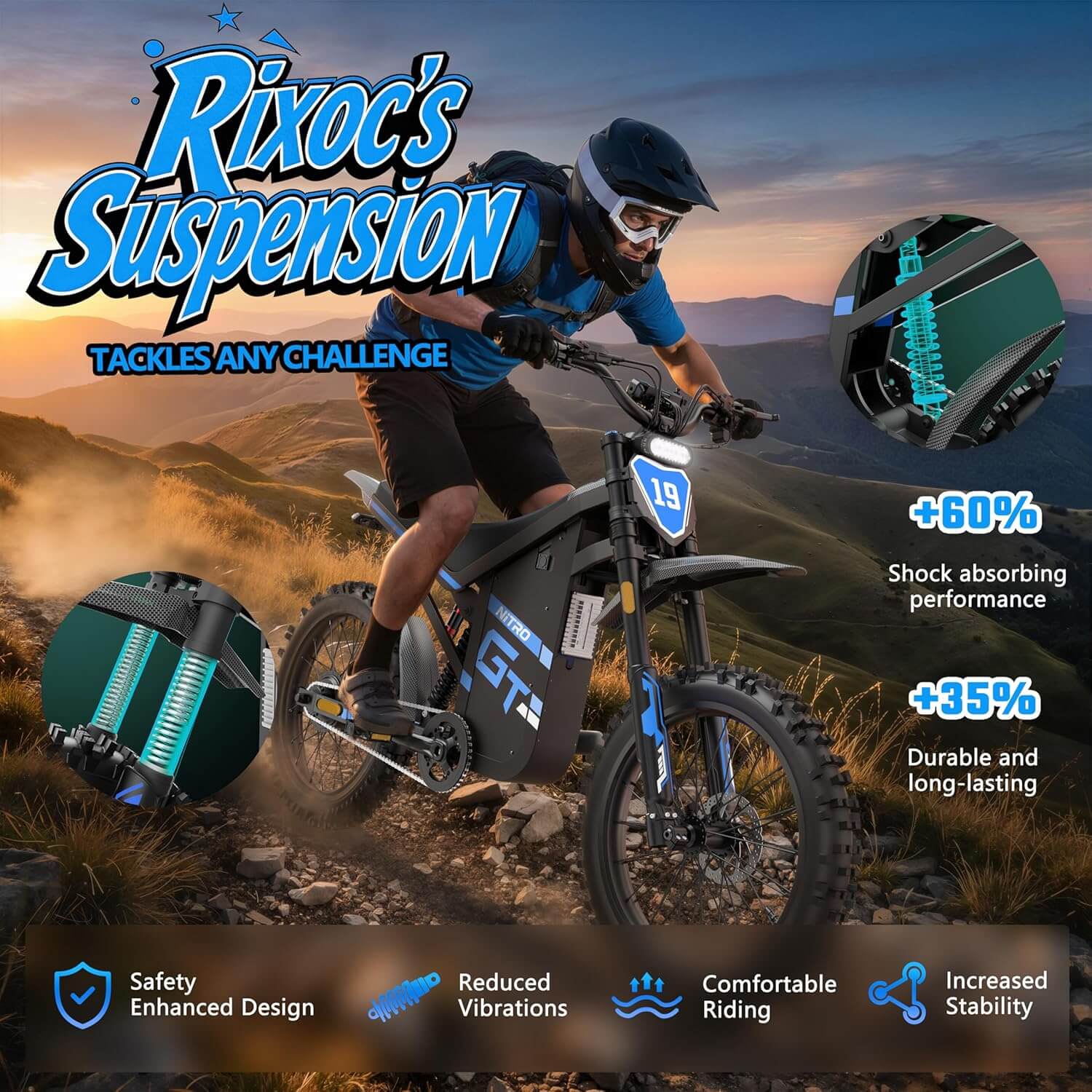 RIXOC GT19 3000W 53V Electric Dirt Bike