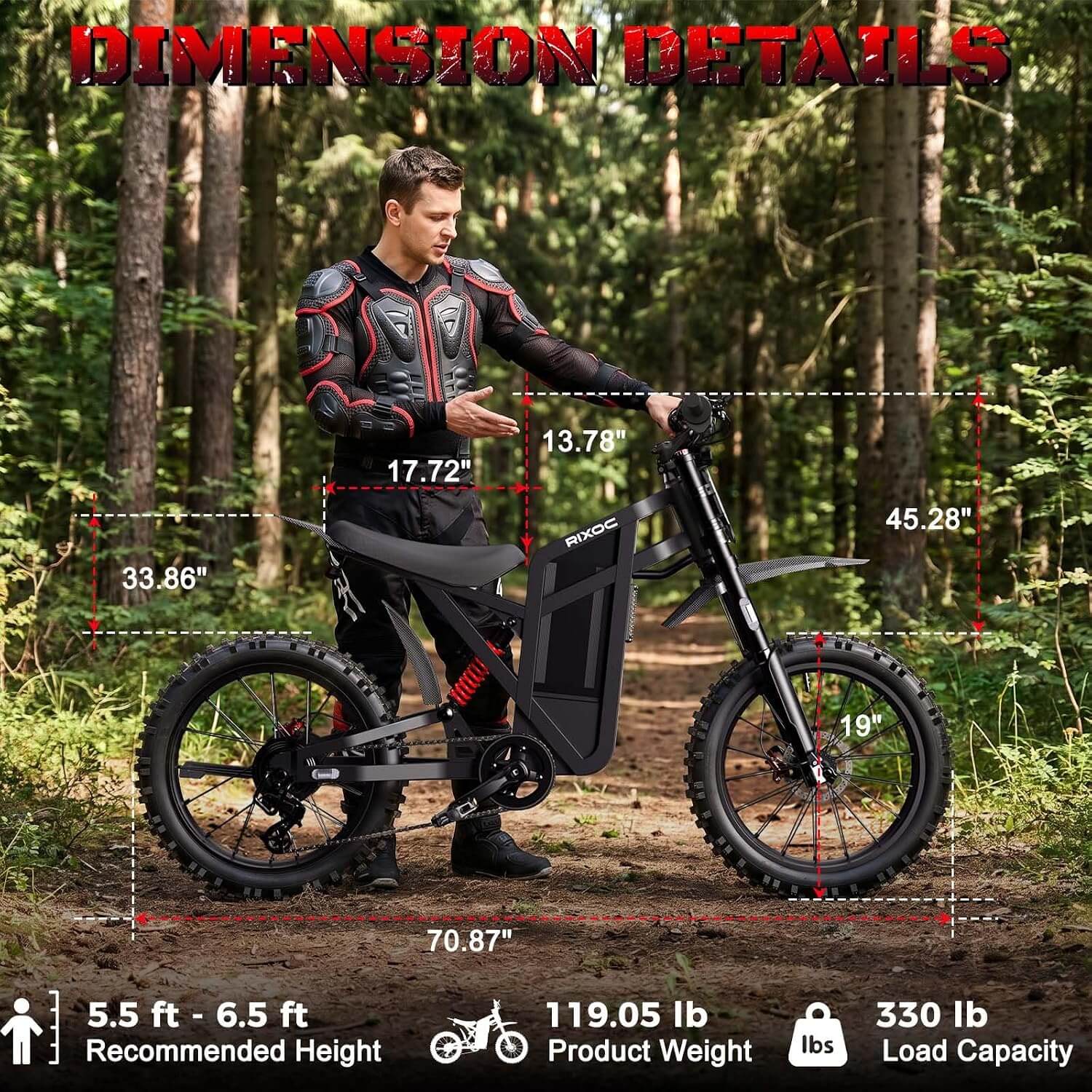 RIXOC GT60 3000W 60V Electric Dirt Bike