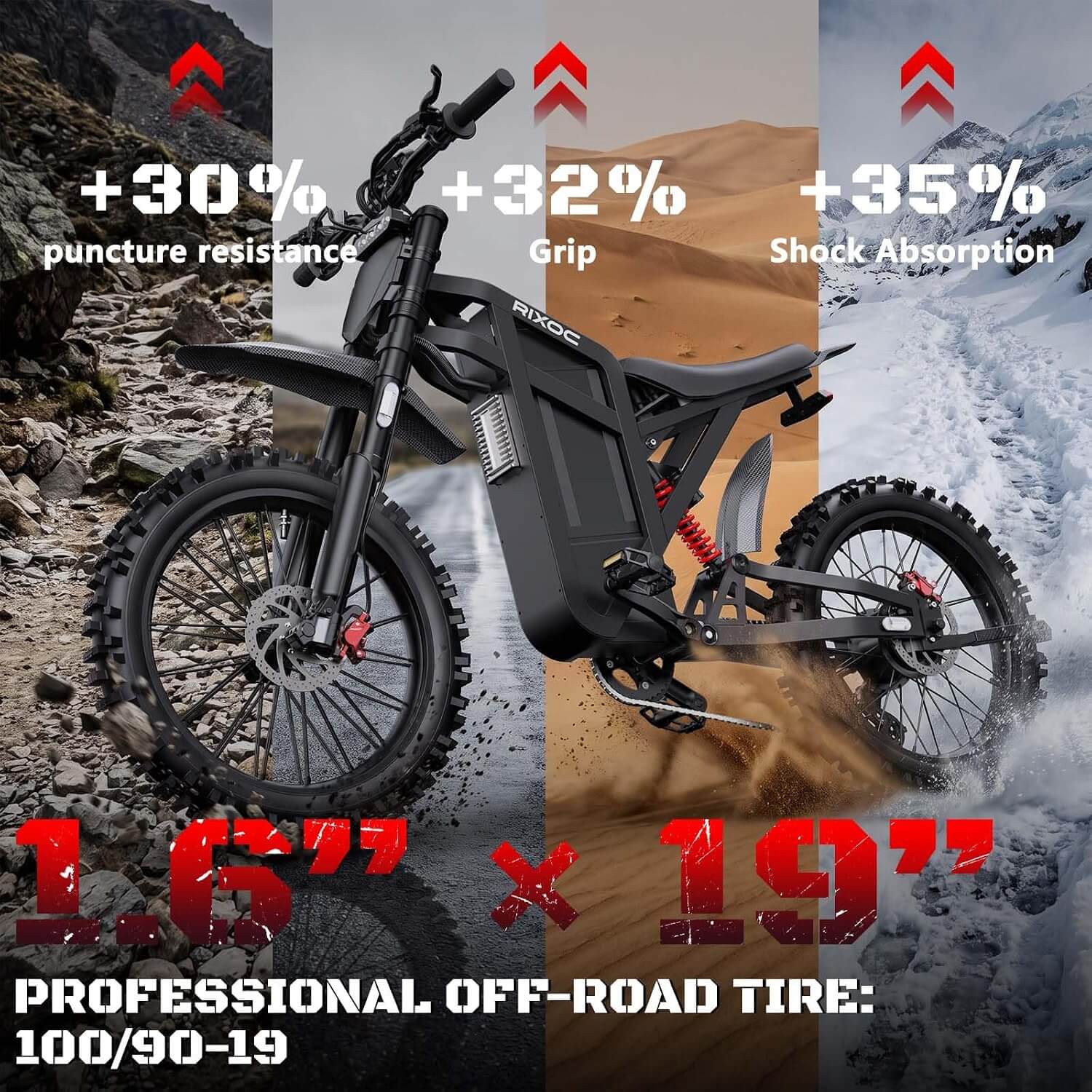 RIXOC GT60 3000W 60V Electric Dirt Bike