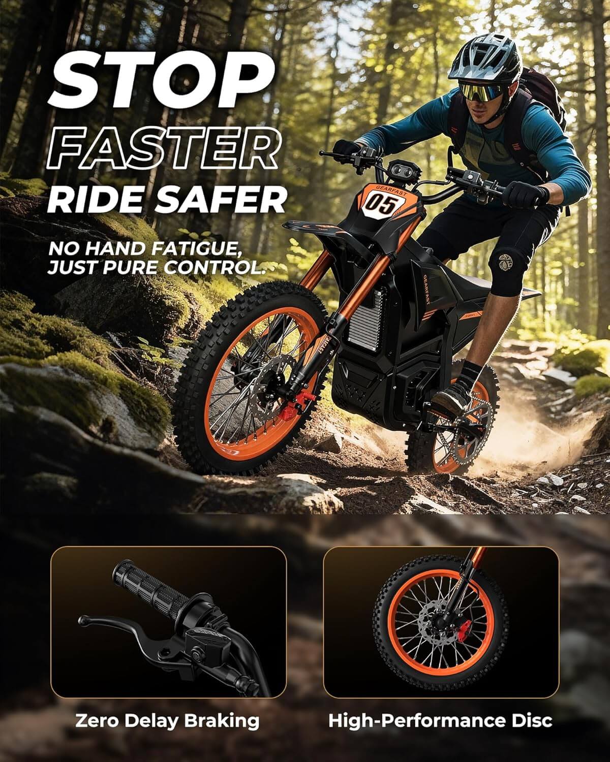 RKJ ZERO 7 2500W 48V Mid Drive Electric Dirt Bike