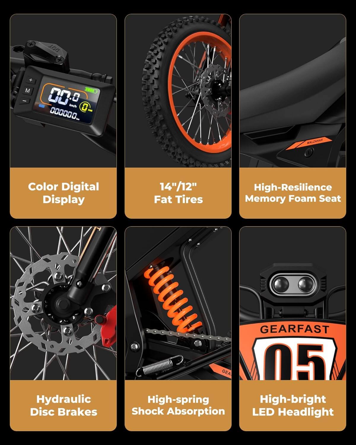 RKJ ZERO 7 2500W 48V Mid Drive Electric Dirt Bike