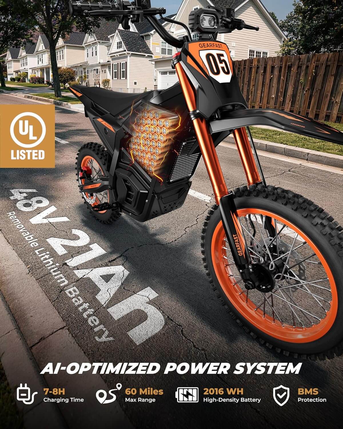 RKJ ZERO 7 2500W 48V Mid Drive Electric Dirt Bike — Upzy.com