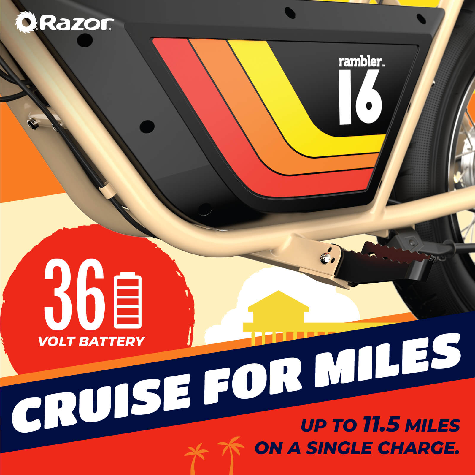 Razor RAMBLER 16 350W 36V Retro Electric Bike